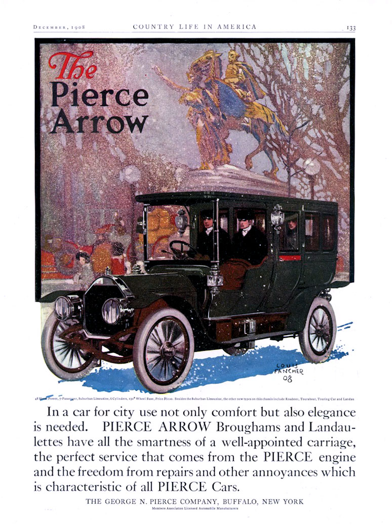 1909 Pierce-Arrow Auto Advertising